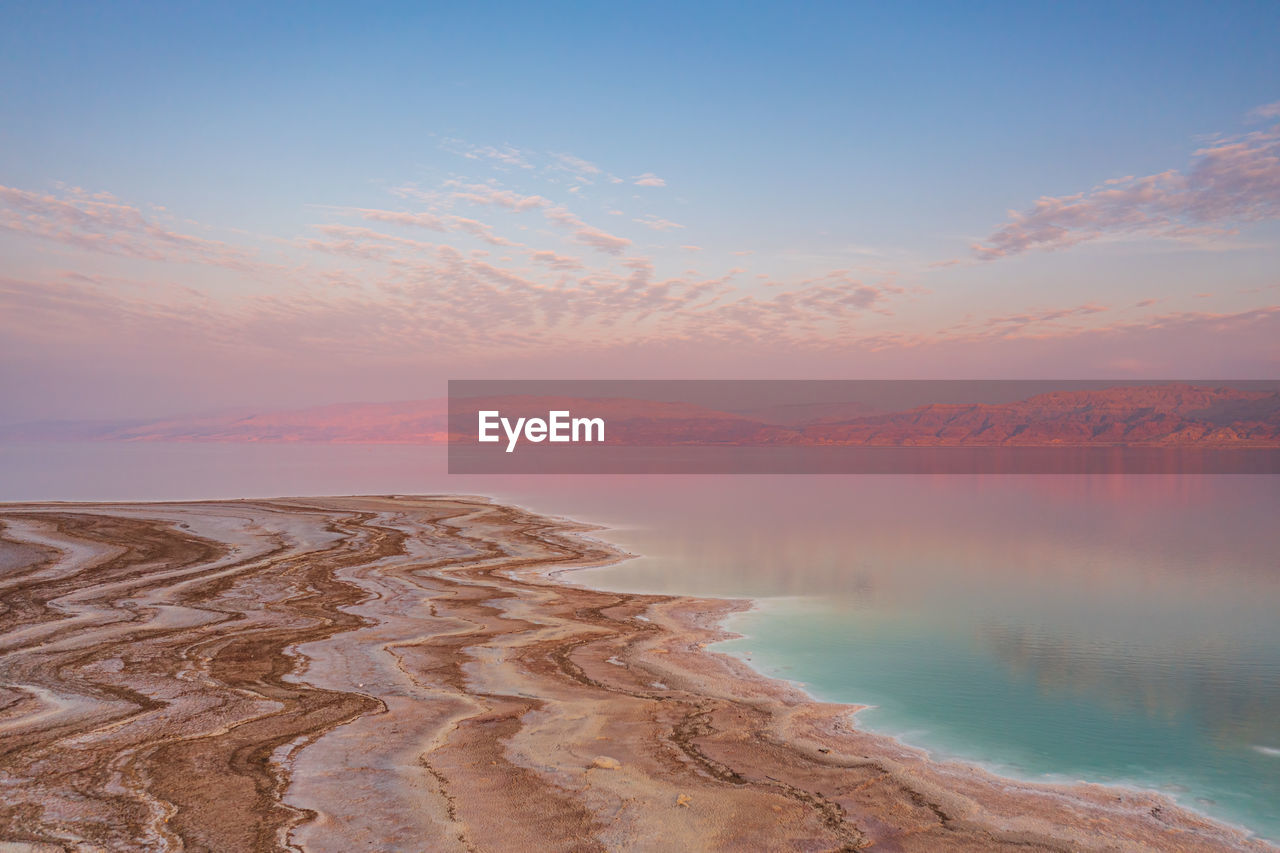 SCENIC VIEW OF LAKE DURING SUNSET