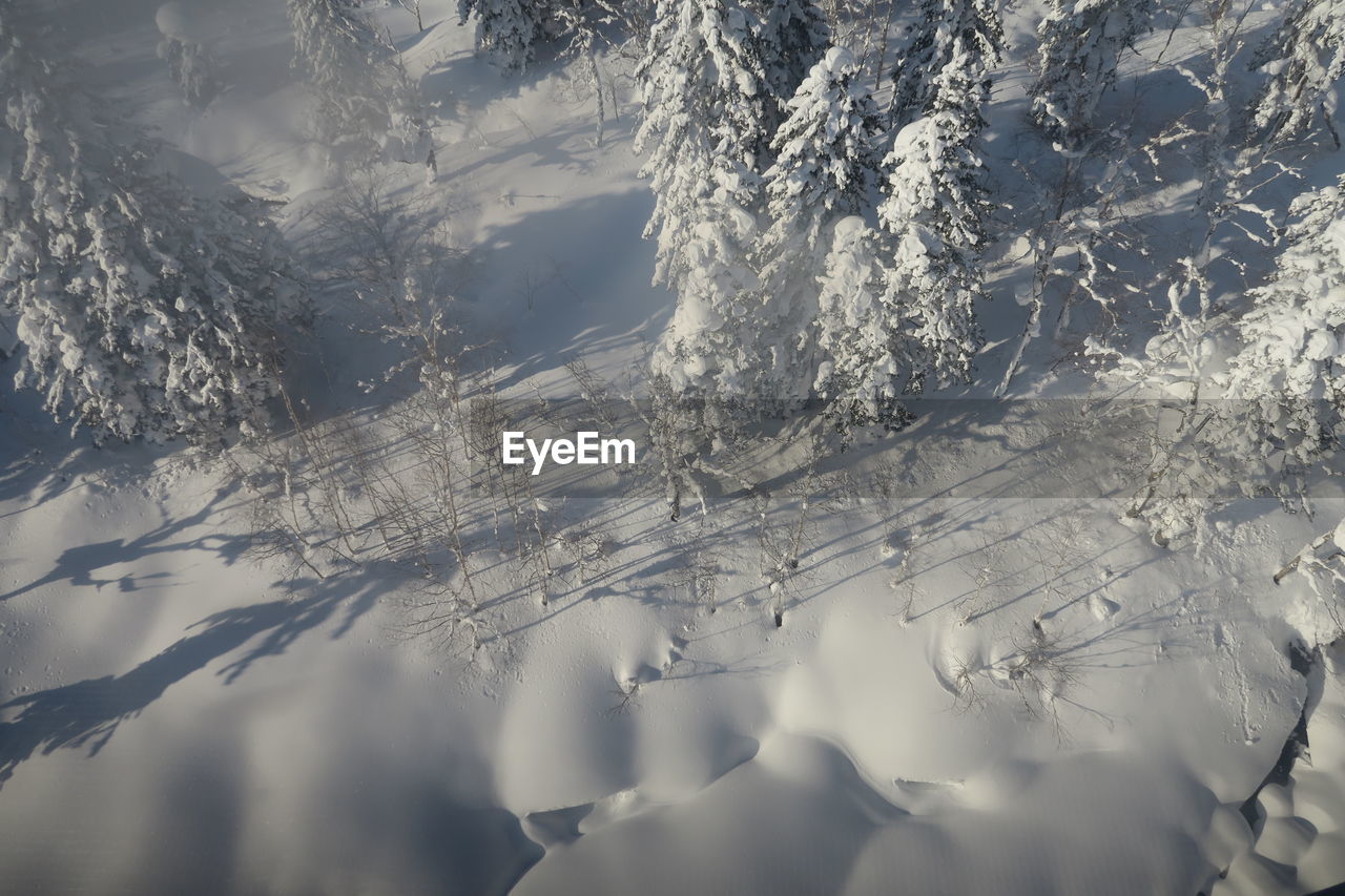 Scenic view of frozen lake during winter