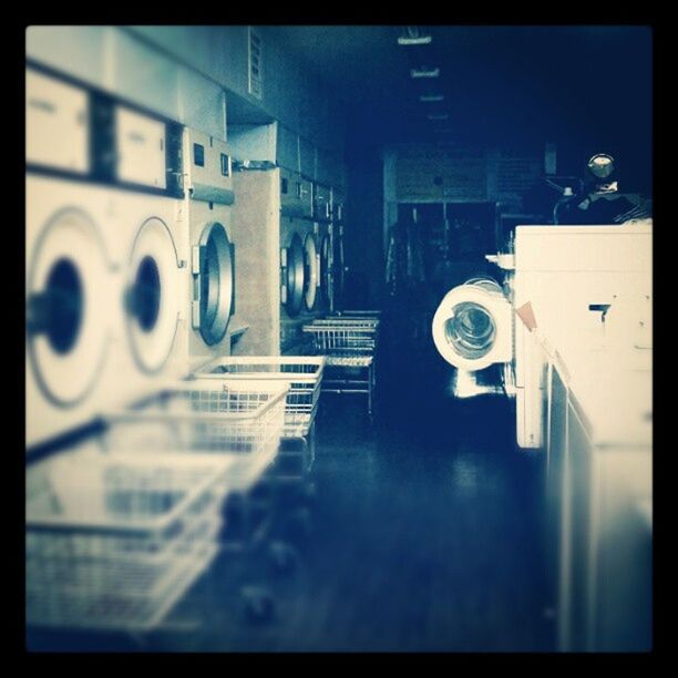 washing machine, indoors, machinery, laundry, laundromat, no people, close-up, technology, architecture, clock, day