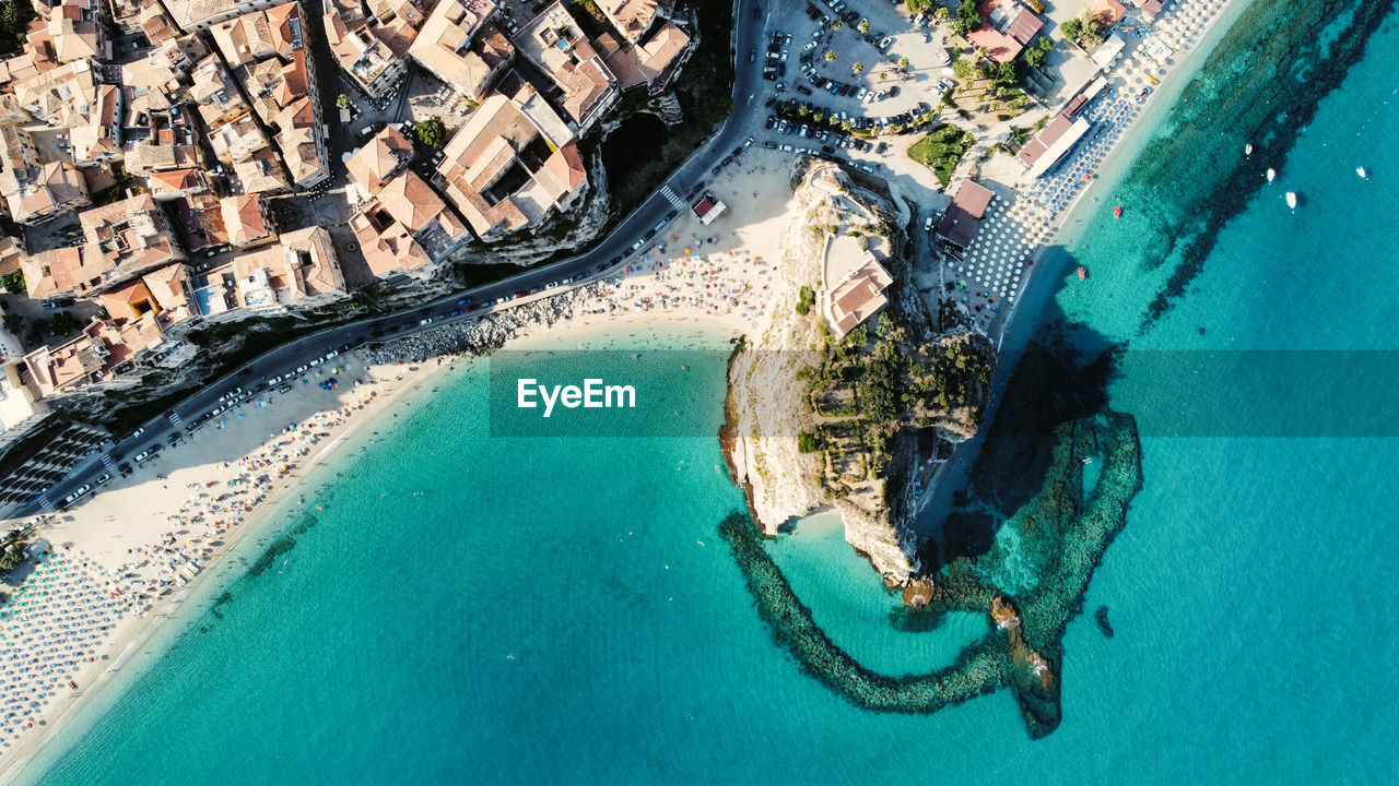 Aerial view of tropea, italy