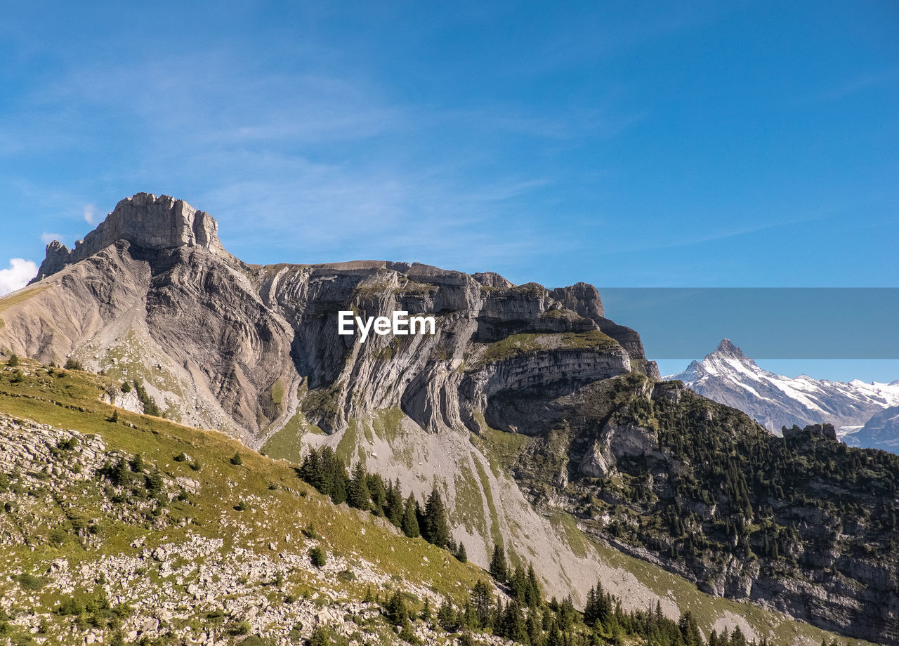 Panoramic view of mountains against sky