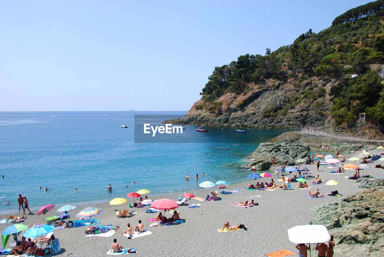 A day at the beach - Bonassola, La Spezia, Liguria, Italy. Bonassola European  Italia La Spezia Summertime Travel Beach Beauty In Nature Europe Holiday Horizon Over Water Italian Italy Large Group Of People Liguria Nature Outdoors Real People Sand Sea Summer Tourism Trip Vacations Water