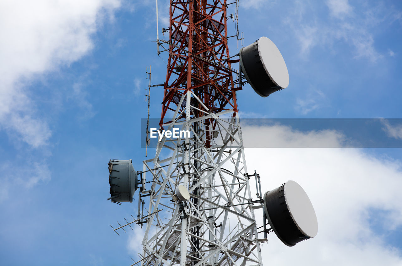 LOW ANGLE VIEW OF COMMUNICATIONS TOWER