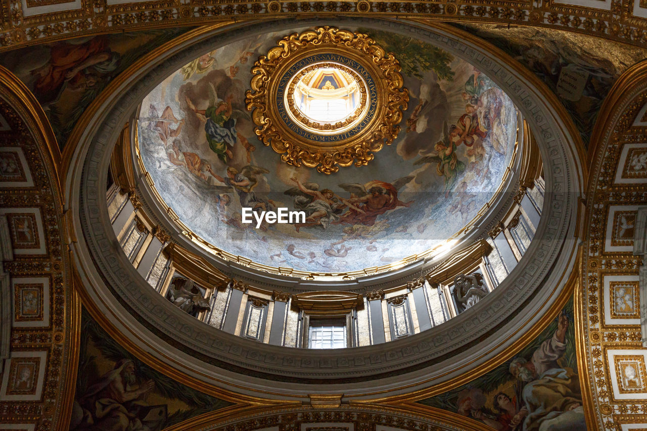 Low angle view of  dome in st. peter's basilica