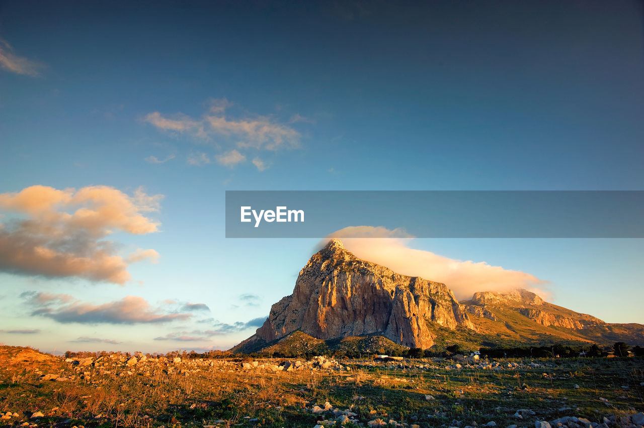 Scenic view of mountain against sky