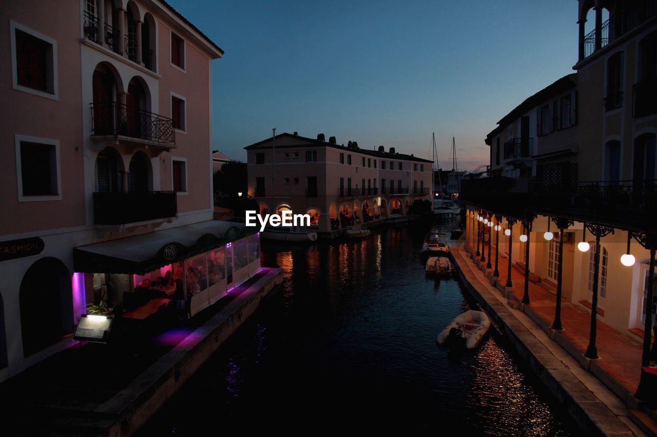 VIEW OF CANAL ALONG BUILDINGS