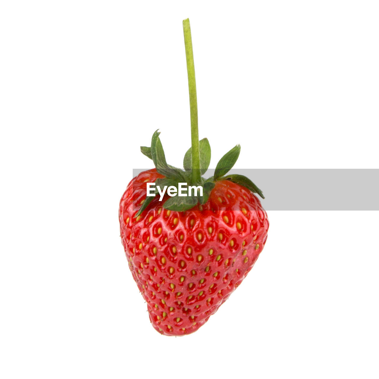 Strawberry over white background