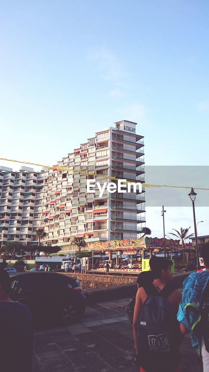 VIEW OF BUILDINGS AGAINST CLEAR SKY