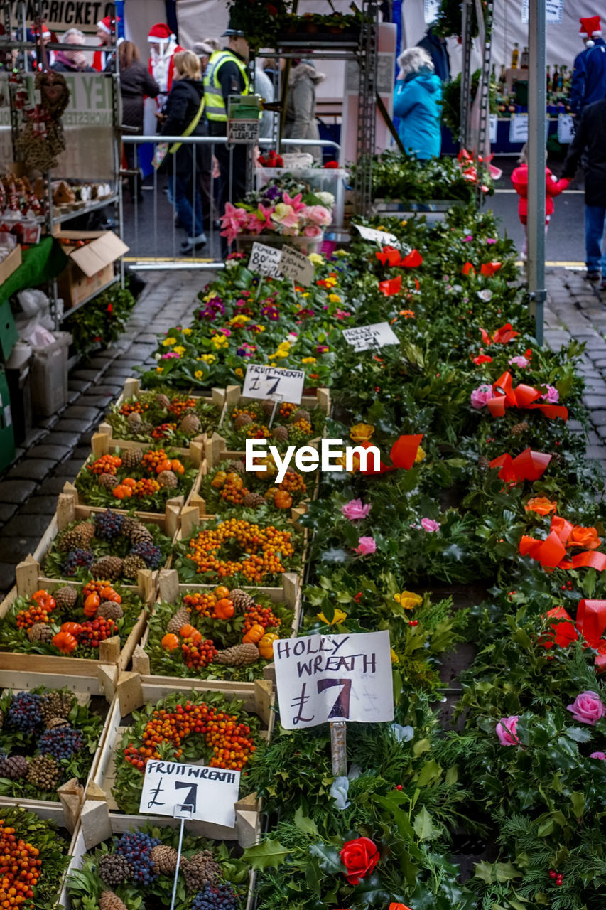 VARIOUS FLOWERS FOR SALE IN MARKET
