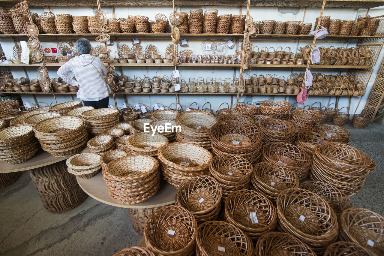 WICKER BASKET FOR SALE AT MARKET