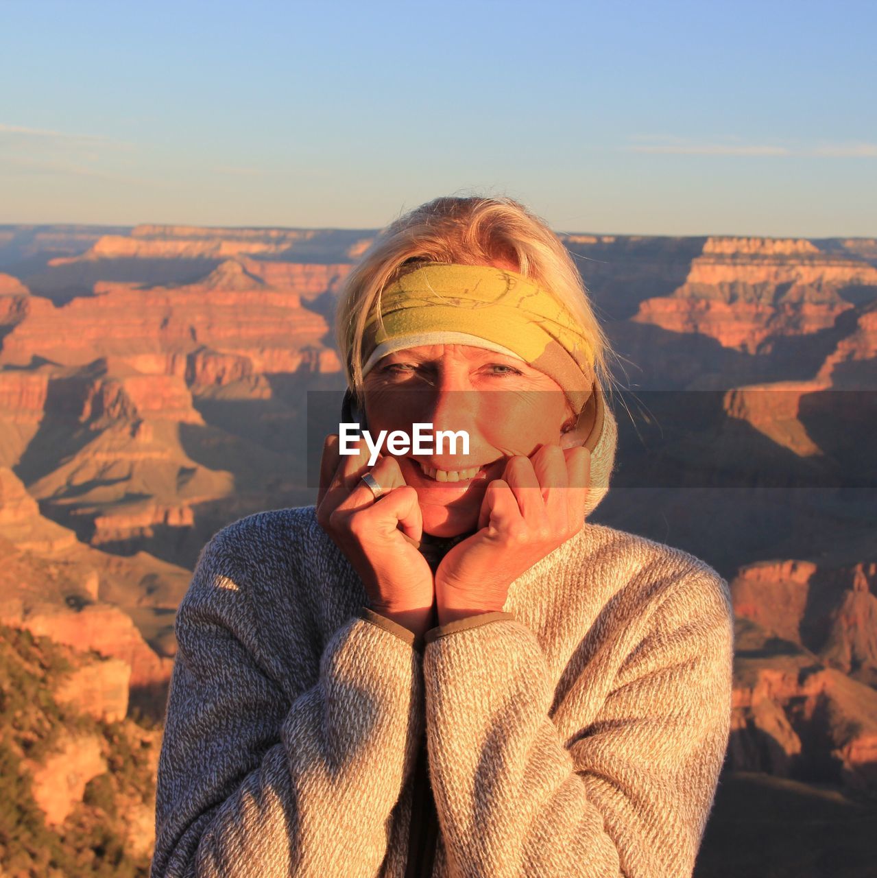 Portrait of woman at grand canyon national park on sunny day