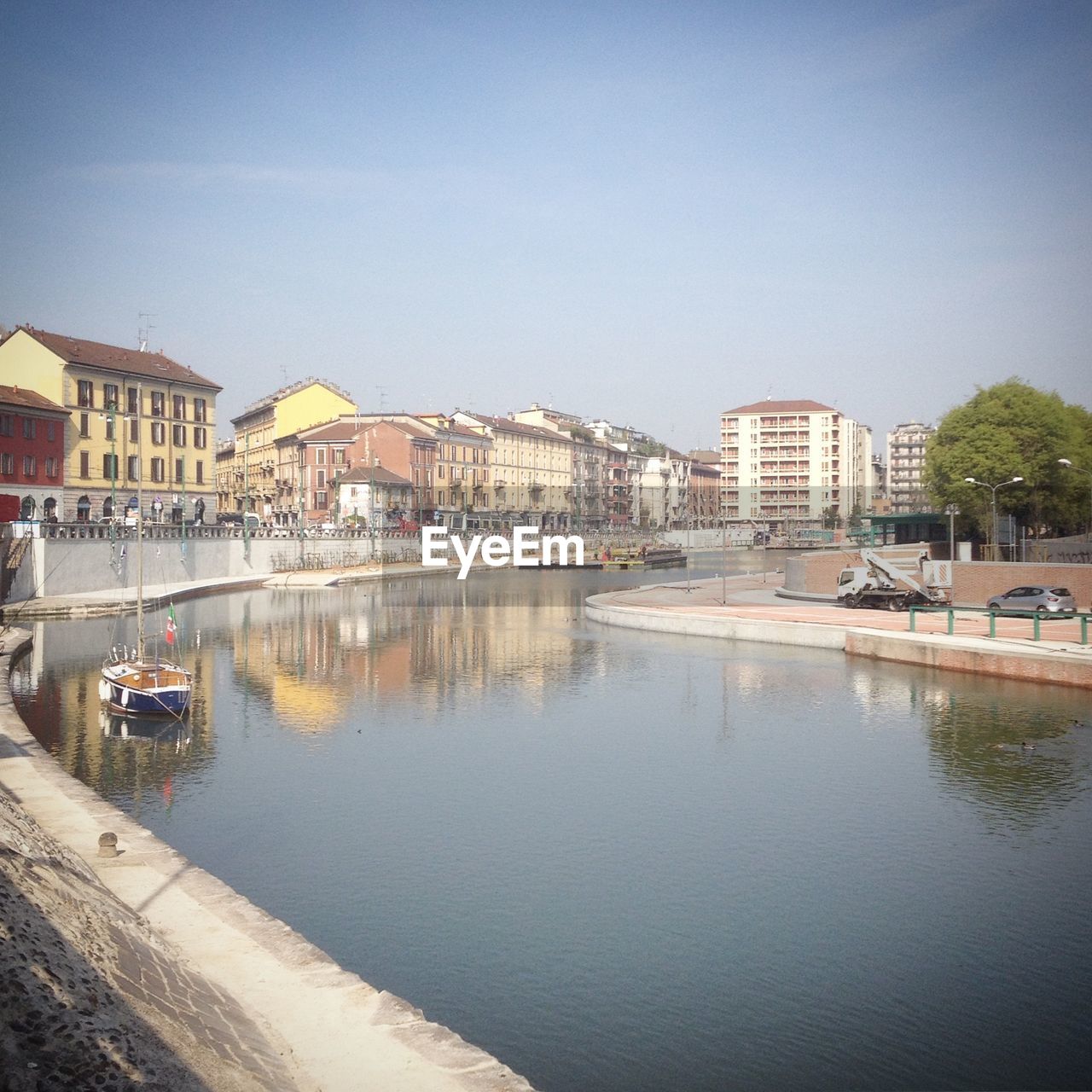 VIEW OF CANAL ALONG BUILDINGS