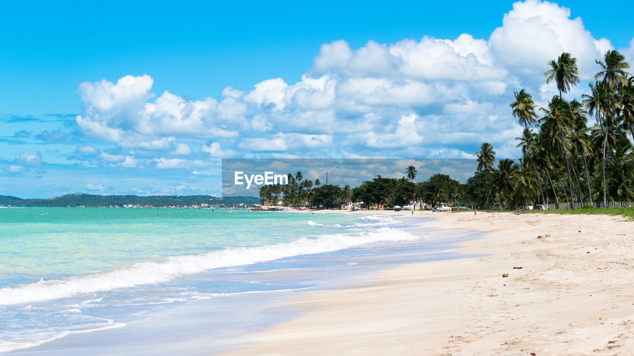 Panoramic view of beach against sky