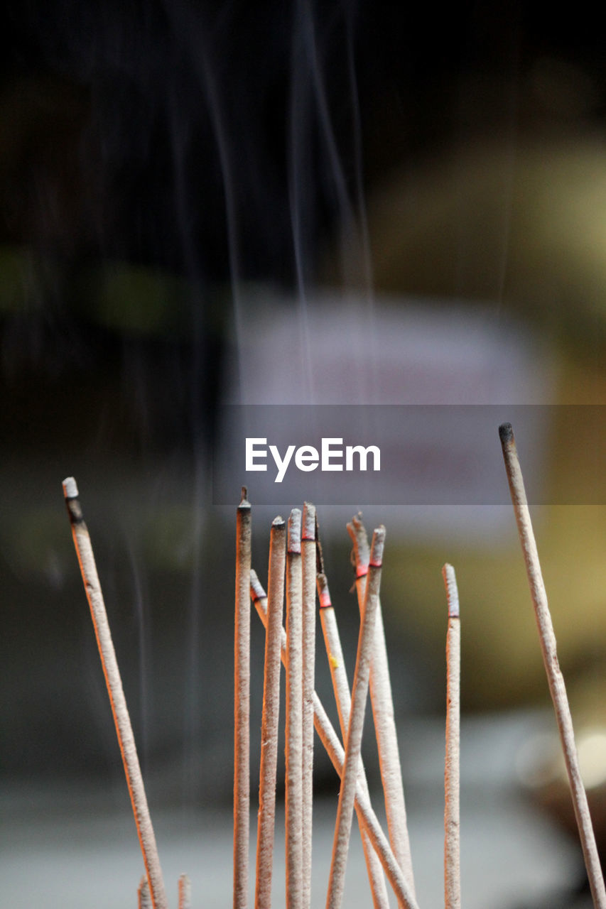 The incense burned to worship the buddha and the sacred.