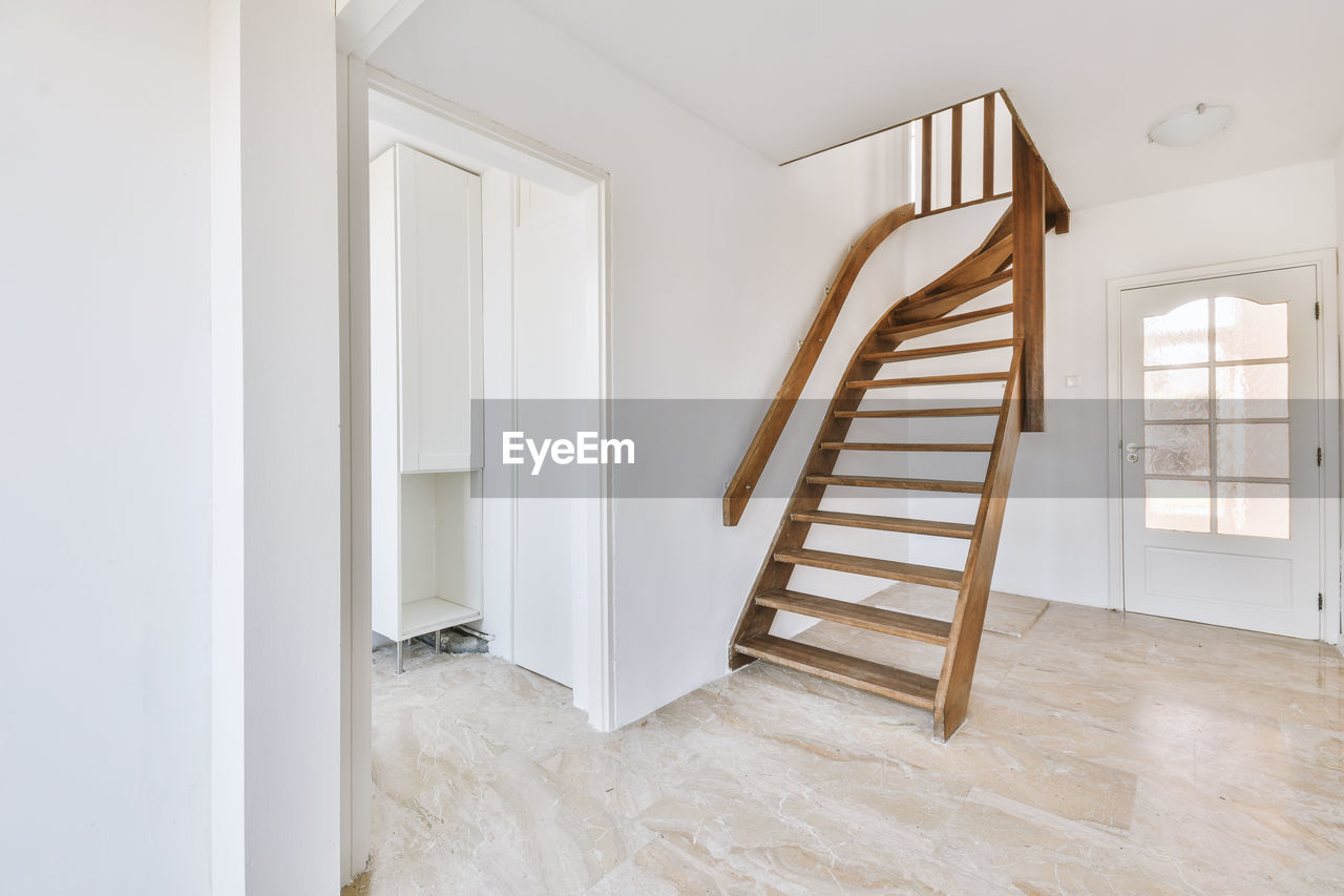 low angle view of spiral staircase