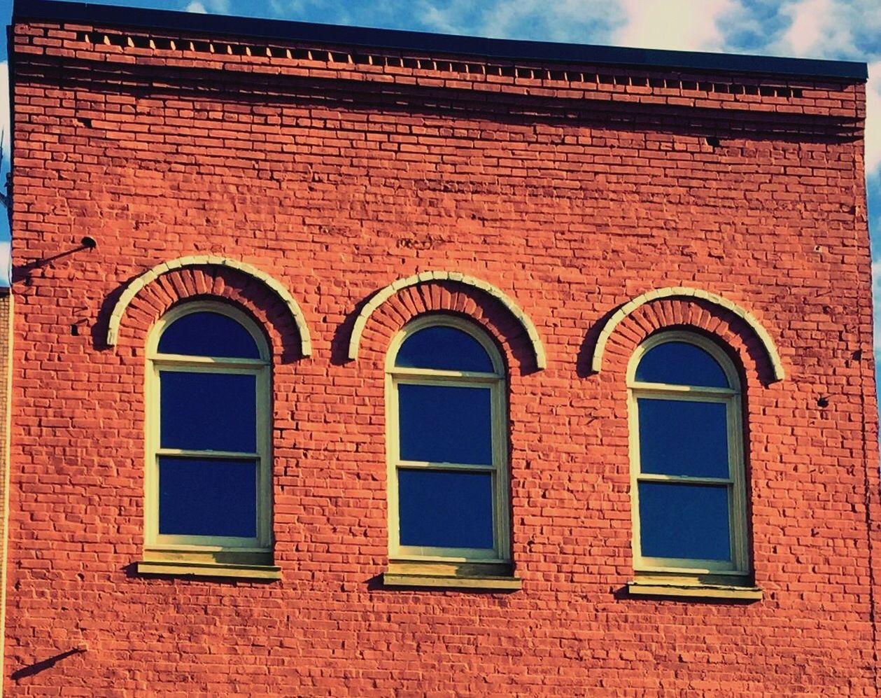 LOW ANGLE VIEW OF RED WINDOW