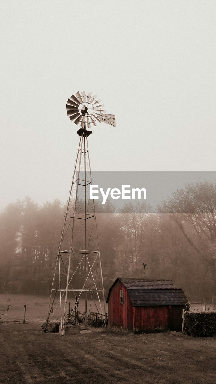 WIND TURBINES ON FIELD