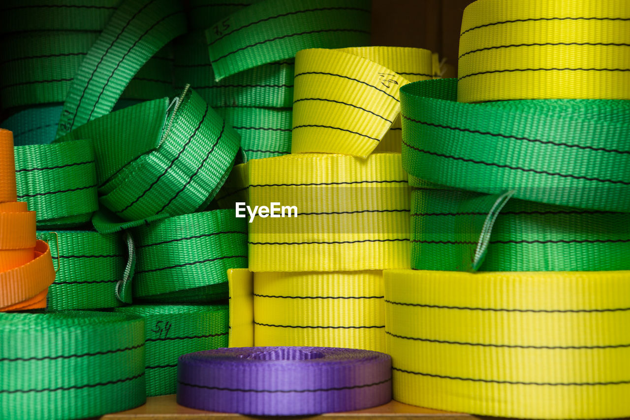 Full frame shot of multi colored noose