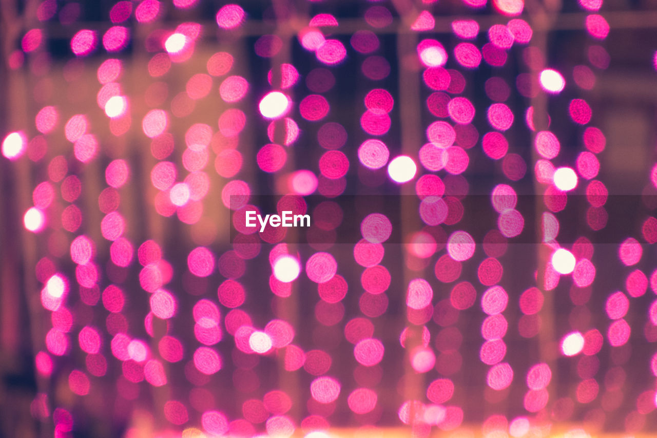Defocused image of illuminated lights