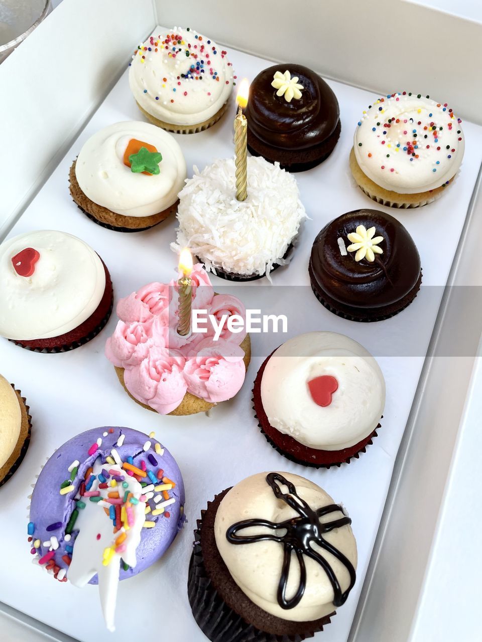 High angle view of food on table