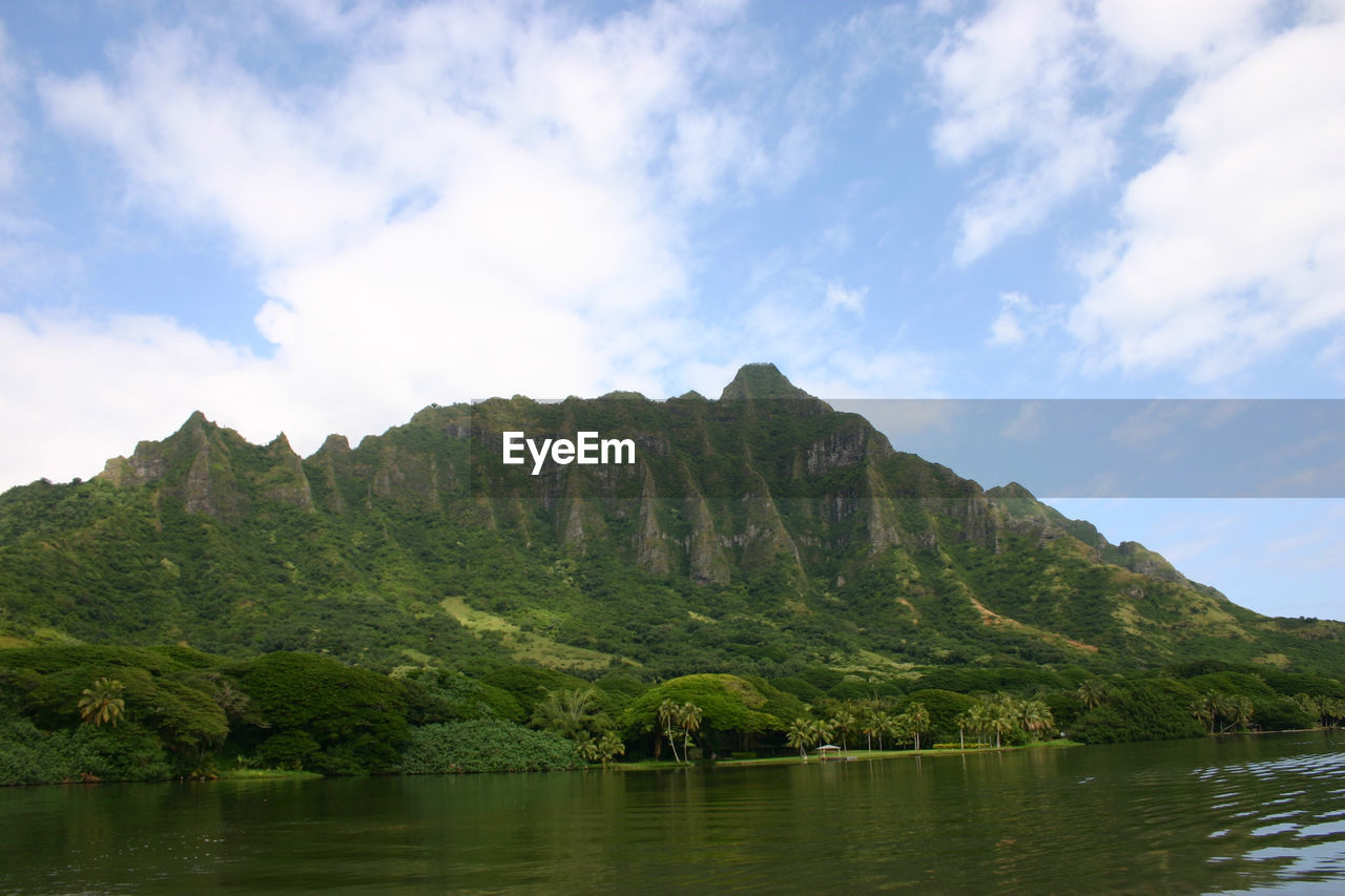 Scenic view of calm lake