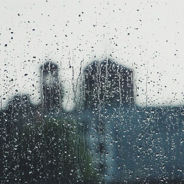 RAIN DROPS ON GLASS