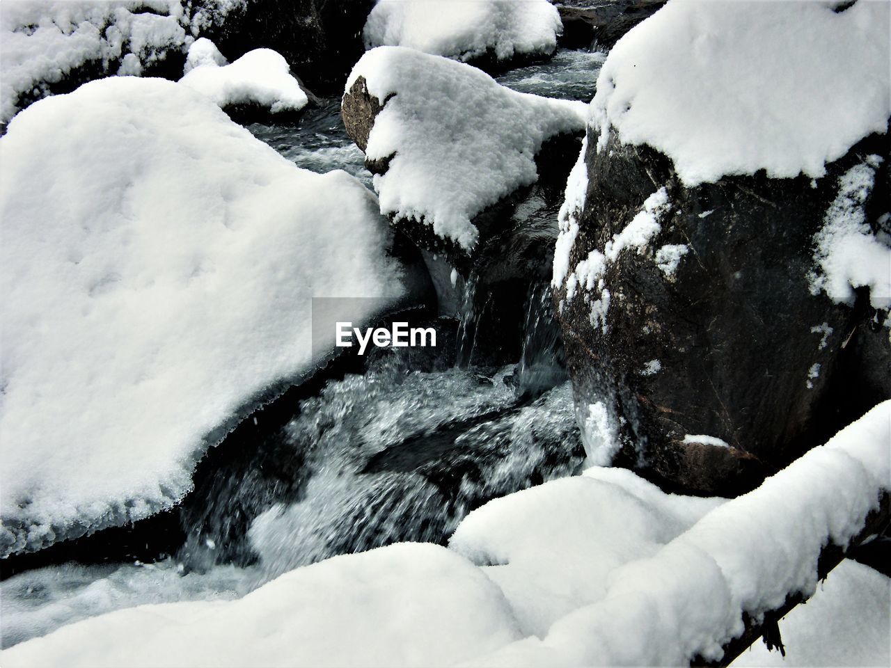 CLOSE-UP OF FROZEN WATER