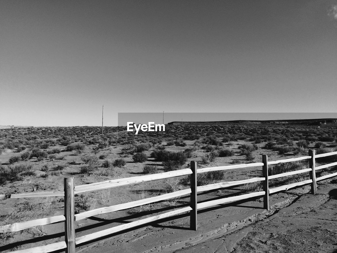 Scenic view of landscape against clear sky