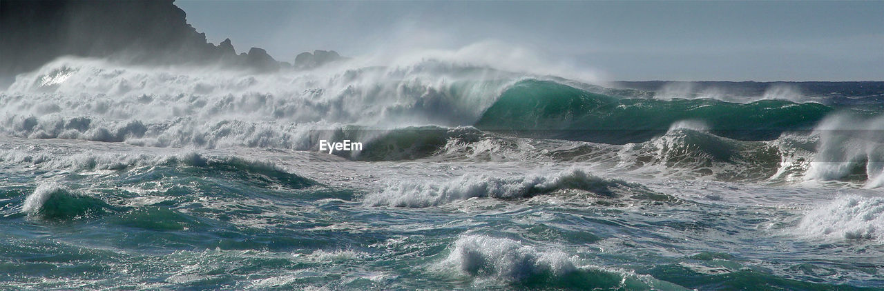 Panoramic view of sea against sky