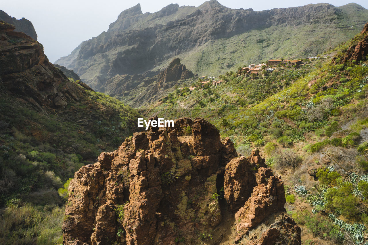 Masca valley, the most visited tourist attraction of tenerife, spain