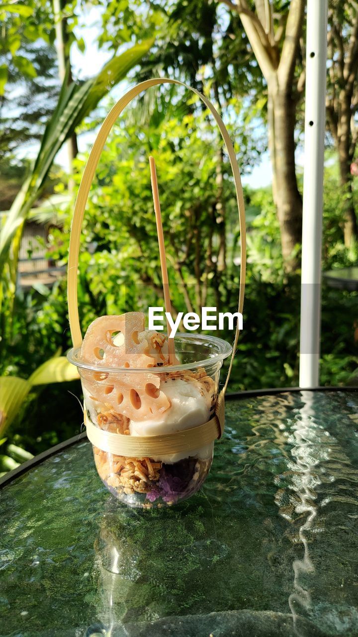 food and drink, flower, plant, food, nature, freshness, tree, water, refreshment, no people, sweet food, day, dessert, drink, outdoors, produce, leaf, sweet, healthy eating, fruit, kitchen utensil, household equipment, growth, ice cream, wellbeing, close-up, beauty in nature, glass