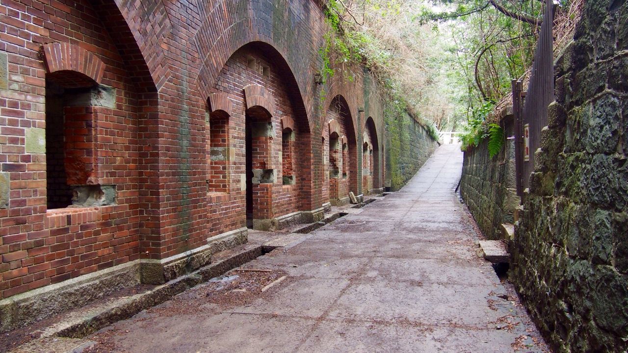 Narrow empty street