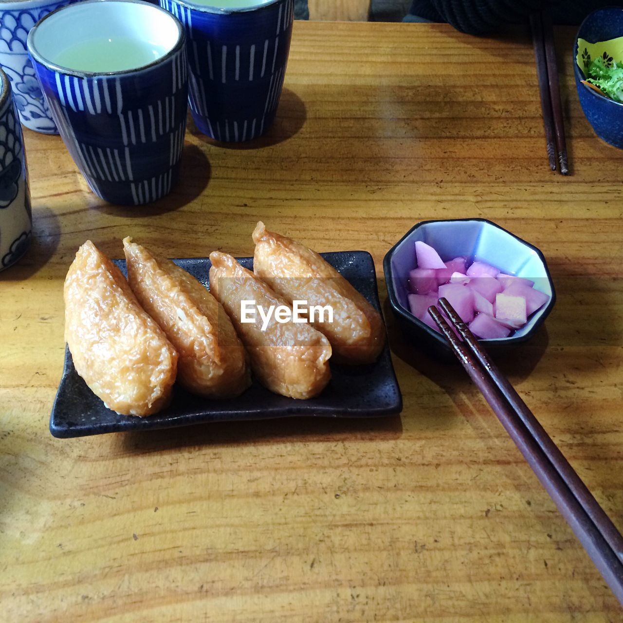 FOOD SERVED ON TABLE