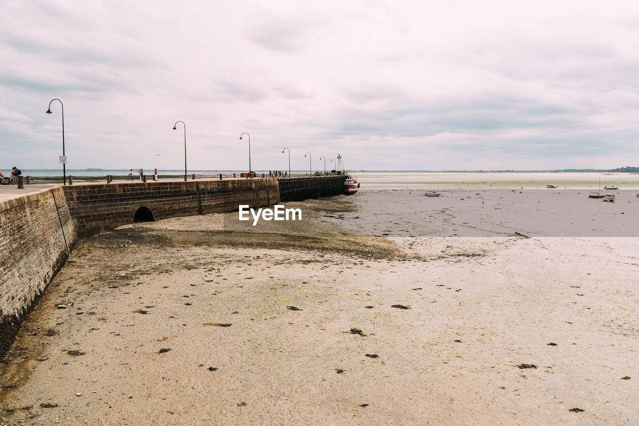 Low tide in the harbour of cancale