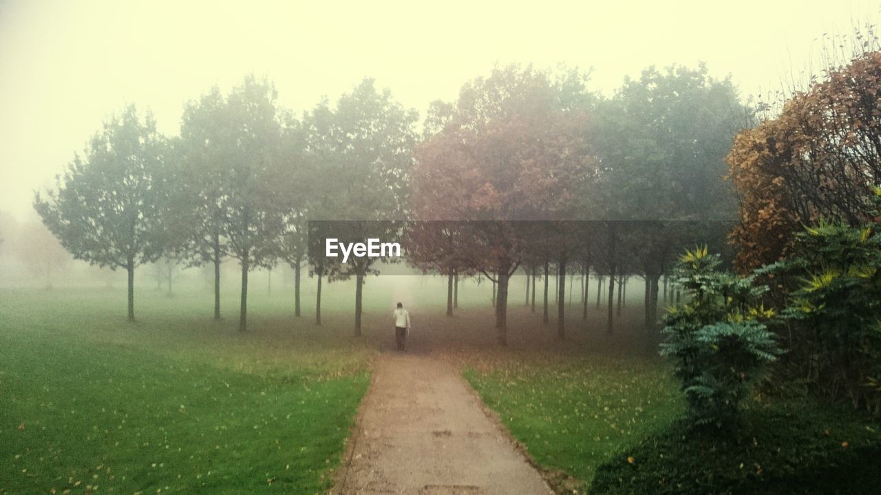 PEOPLE WALKING ON GRASSY FIELD