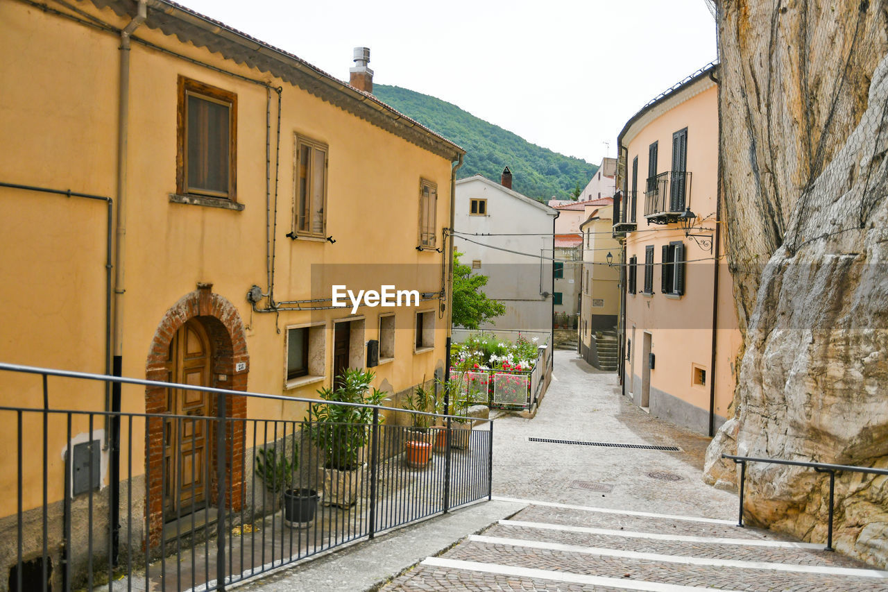 A street of pietrabbondante,a village of molise region, italy.