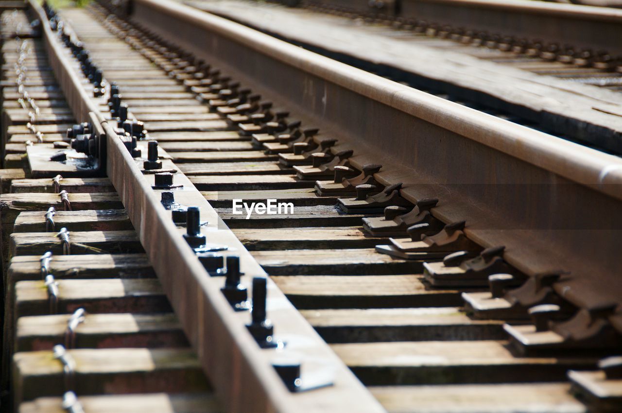 Close-up of railway