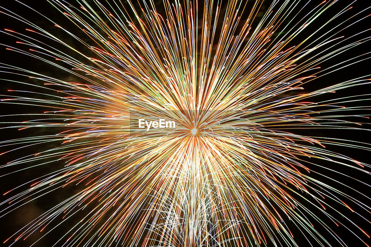 Low angle view of firework display