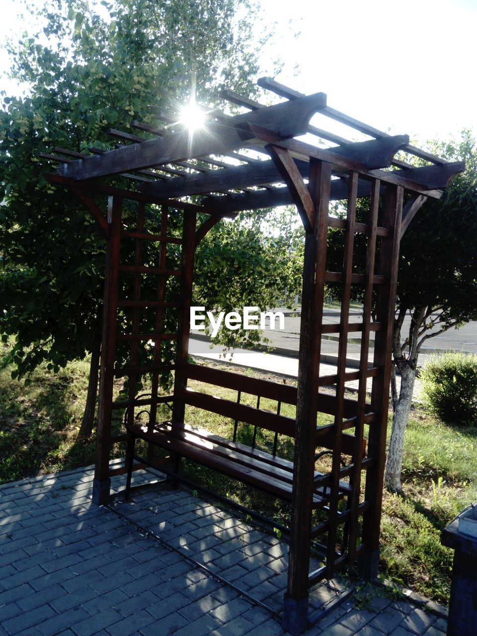 GAZEBO AGAINST TREES