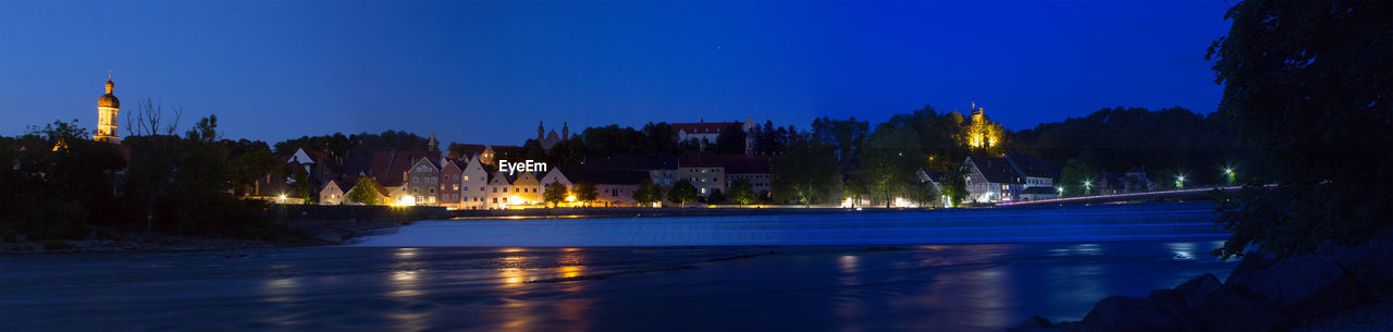 Landsberg am lech waterfront at night