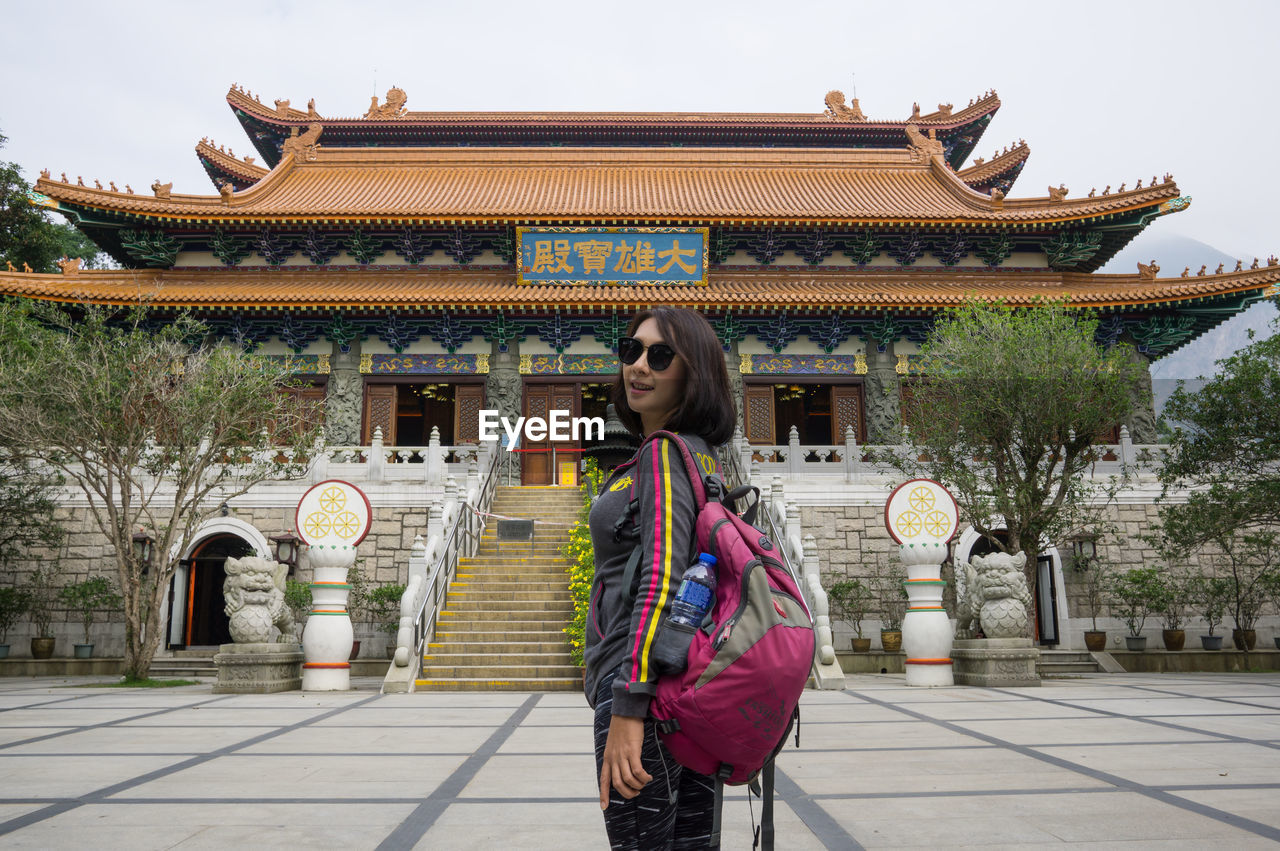 Temple in ngong ping, lantau island, hong kong