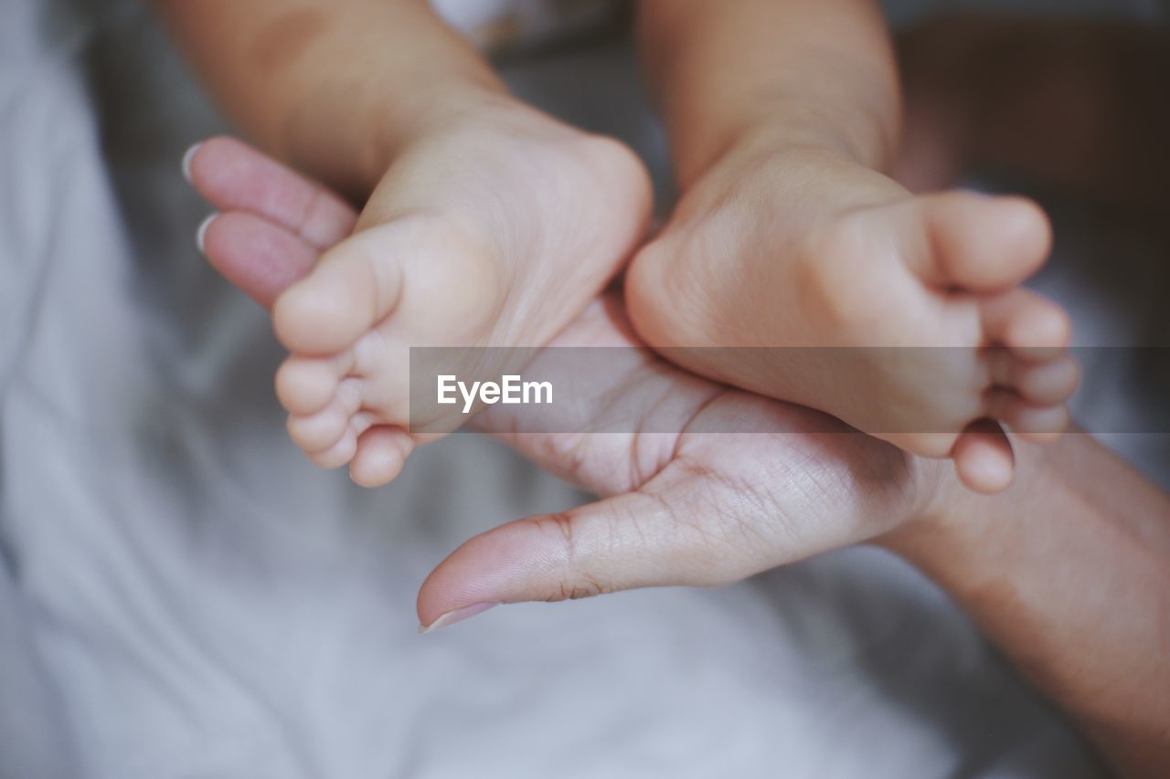 Close-up of baby hands