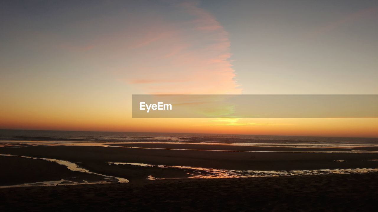 SCENIC VIEW OF SEA DURING SUNSET