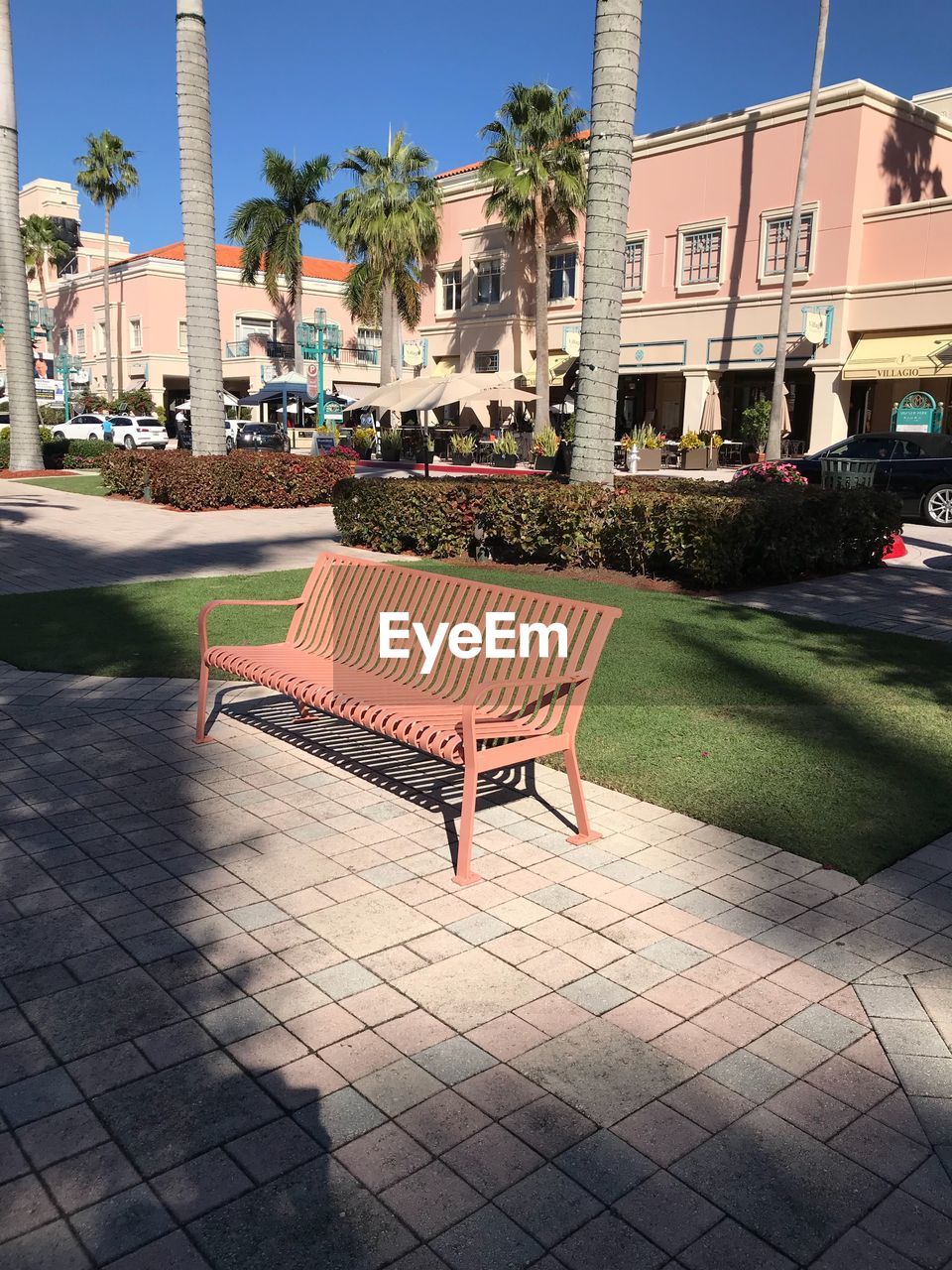 EMPTY CHAIRS AGAINST CLEAR SKY