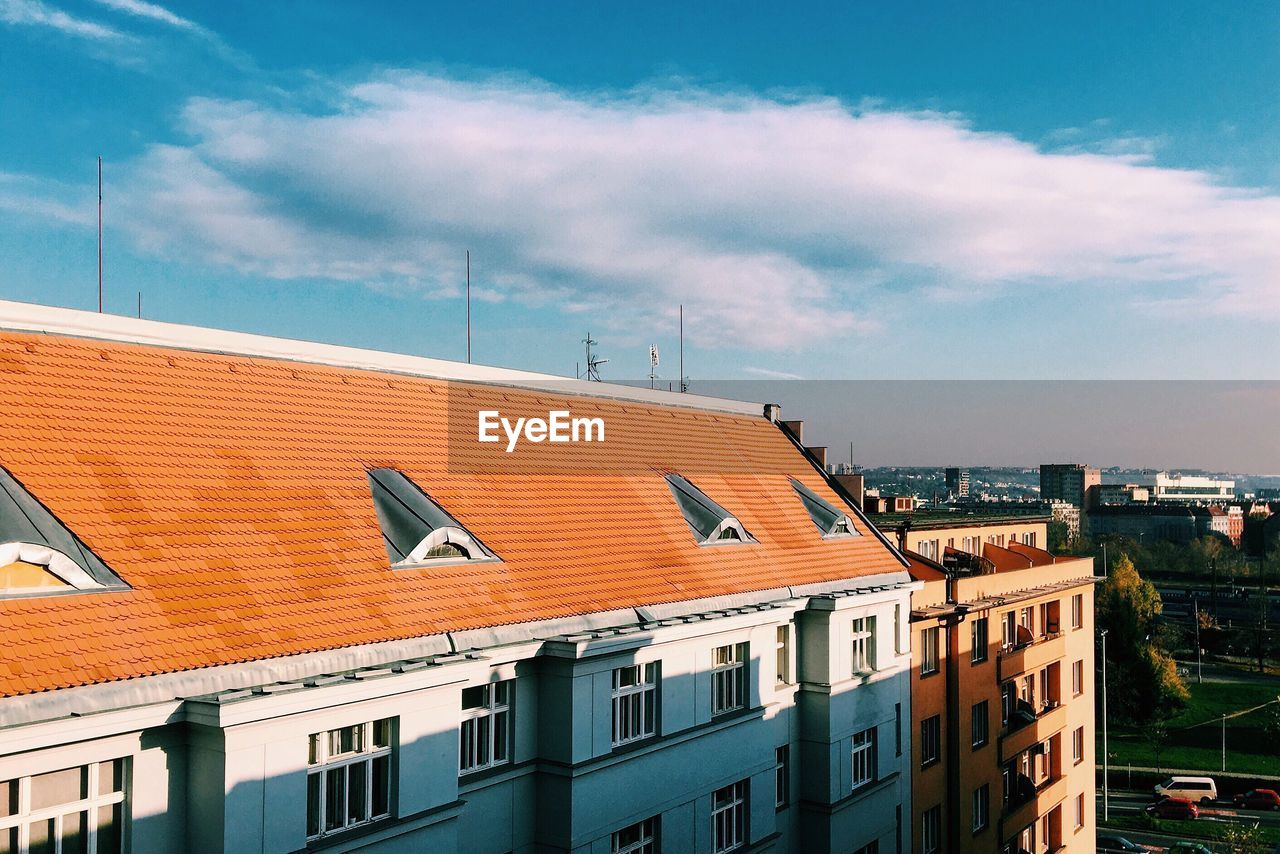 Residential buildings against sky