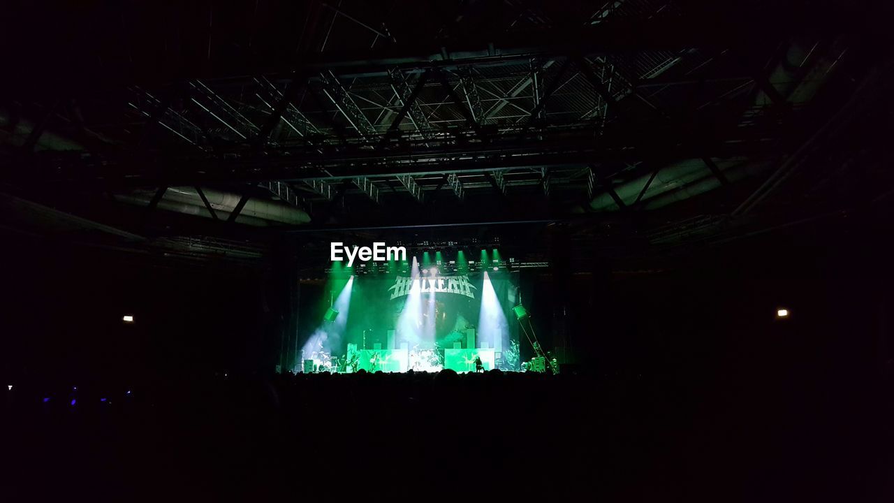 VIEW OF ILLUMINATED STAGE