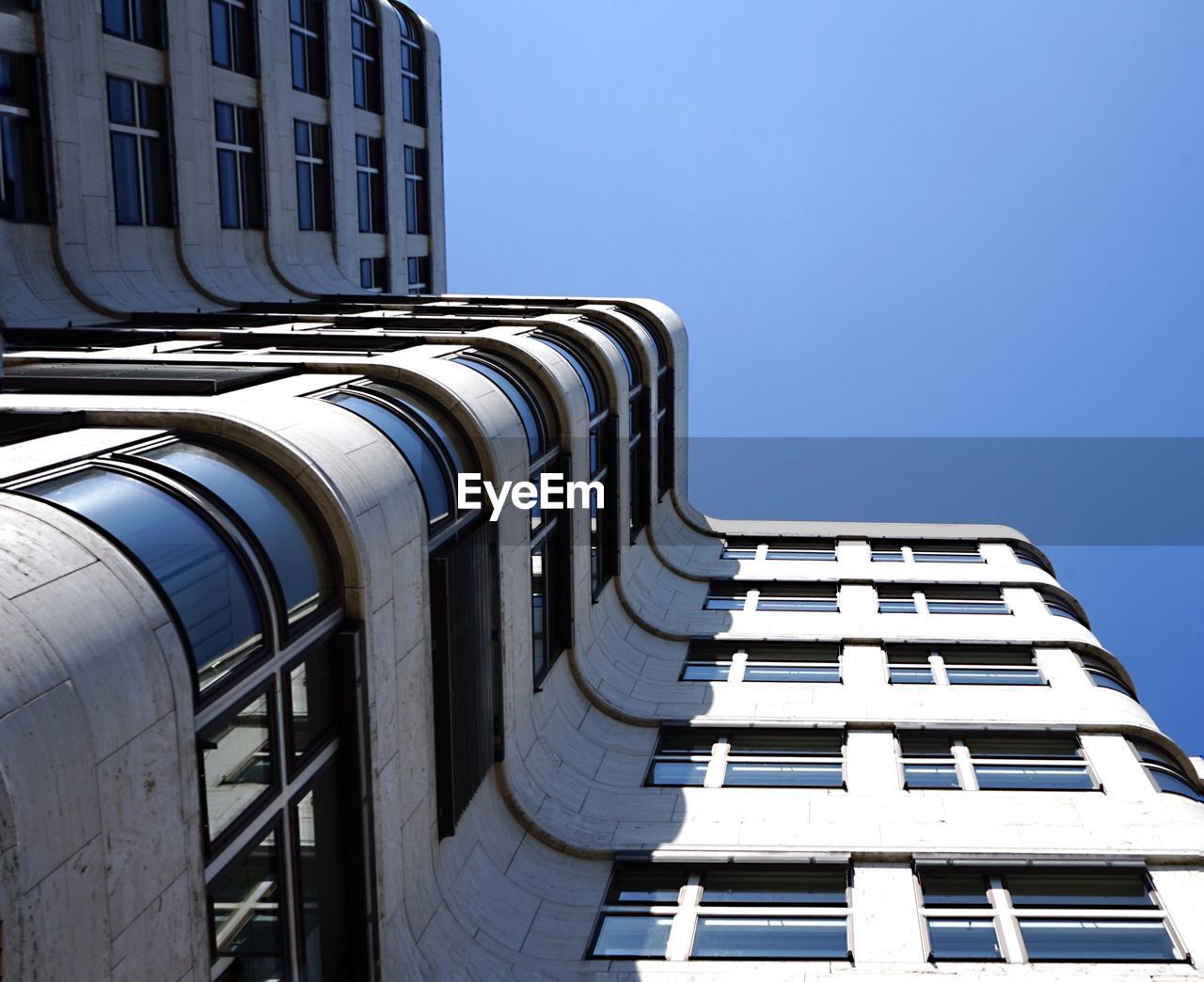 Low angle view of building against clear sky