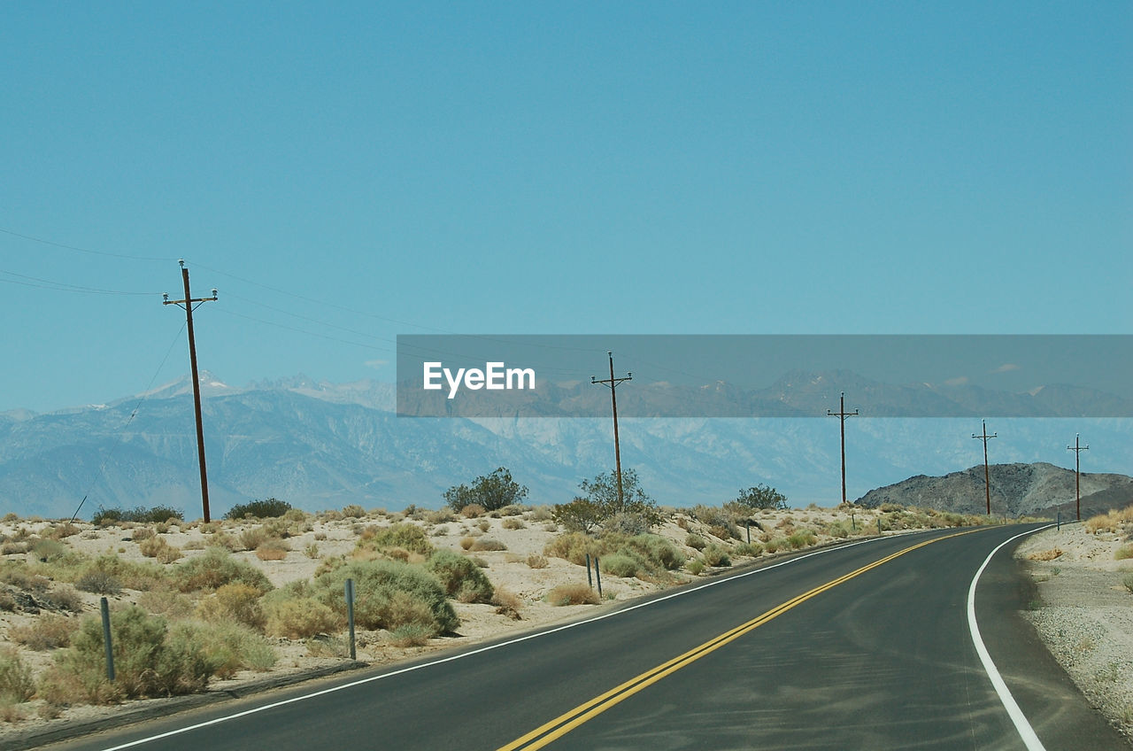 Highway against clear sky