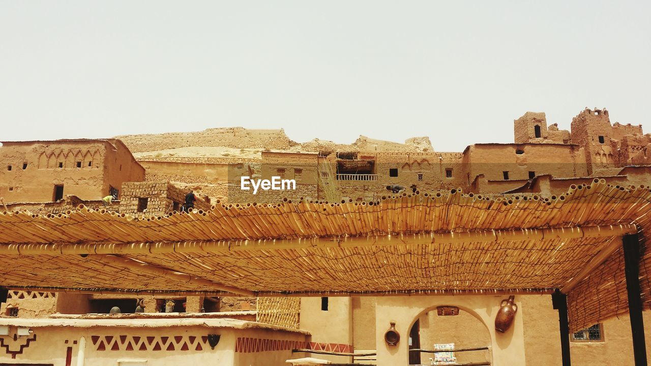 View of historic building against clear sky