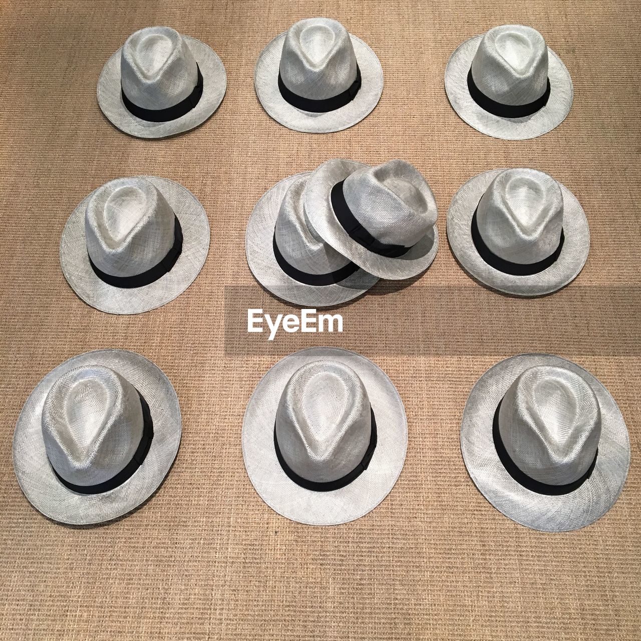 Silver coloured hats